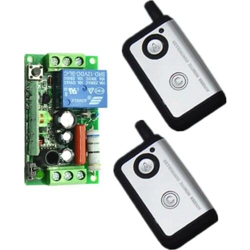 AC220V 110V 1CH RF Remote Control Switch System teleswitch 2X Transmitter + 1 X Receiver 1ch relay smart home z-wave 315/433 MHZ
