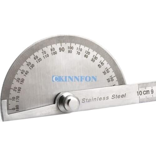 DHL 100PCS Stainless Steel 180 degree Protractor Angle Finder Arm Measuring Ruler Tool