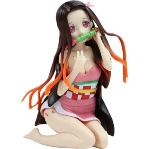 Nezuko Kamado Figure Car Decoration Mini Doll Interior Accessories Demon Slayer Figures PVC Figurine Car Ornaments Dropshipping