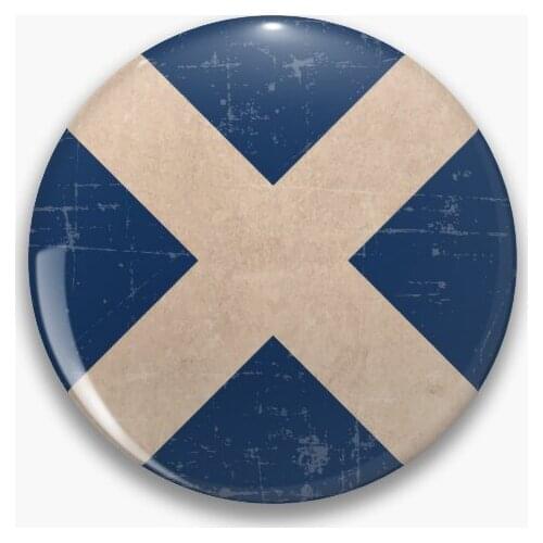 Grunge Scottish Flag Of Scotland Distres Soft Button Pin Lover Decor Cartoon Funny Brooch Jewelry Gift Cute Badge Fashion
