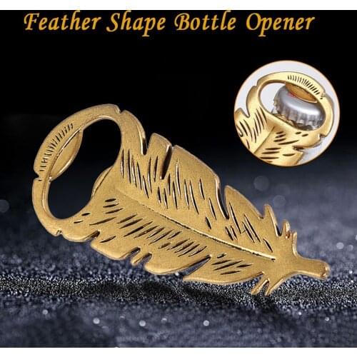 Kitchen tools Retro Beer Bottle Opener Feather Shape Alloy Tool Bar Party Craft Gift Alloy Household Necessities Wedding 19DEC13