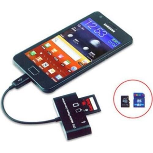 Micro usb Card SD Reader Adapter Cable SD& Micro SD TF Connection Smart Memory Card reader for Micro usb Port
