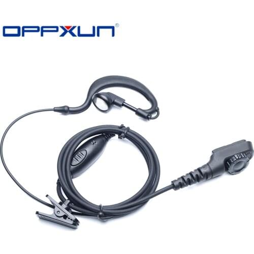 OPPXUN G-Shape Ear Hook Earpiece Headset Microphone for Hytera Walkie Talkie HYT PD780 PT580H PD702 Portable Radio Headphone