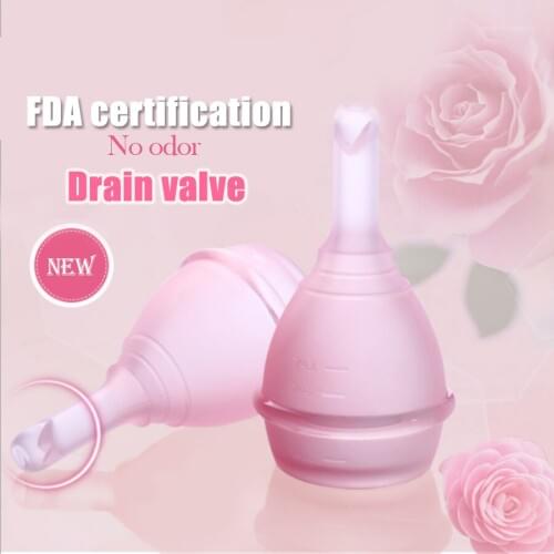 NEW Valve Menstrual Cup Medical Silicone Period Cup Anti-side Leakage Alternative Tampon Sanitary Pads Feminine Hygiene Products