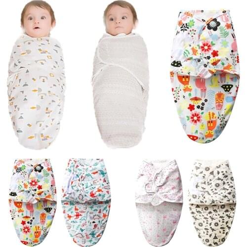 100% Cotton 0-3 Months Baby Blanket Swaddling Wrap Sleepsack Newborn Infants Baby Envelop Sleep Bag Muslin Baby Blankets
