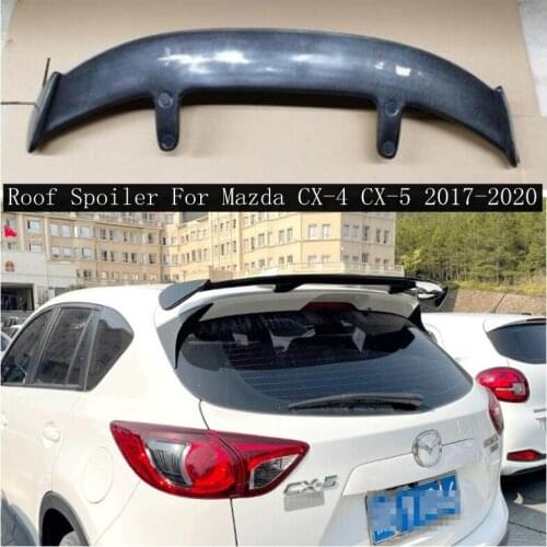 High quality ABS paint & Carbon Fiber Rear Trunk Lip Roof Spoiler Top Wing Fits For Mazda CX-4 CX-5 2017 2018 2019 2020