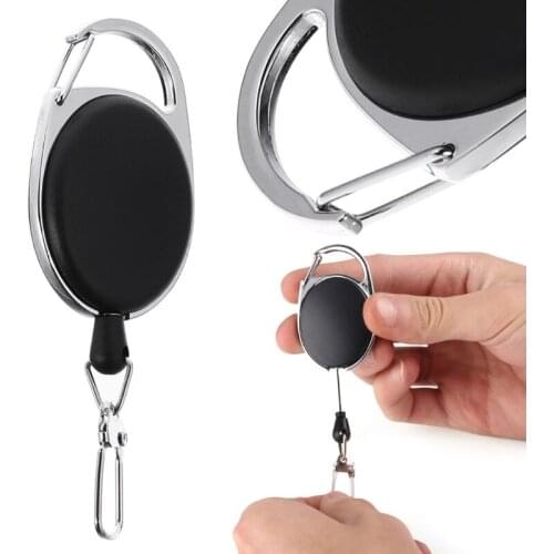 Anti-theft Retractable Reel Ajustable Wire Rope Keychain With Carabiner Antilost Wholesale Dropshipping