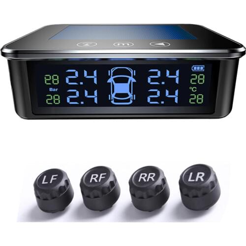 Sikeo Tire Pressure Monitor System Lite Smart Car TPMS Solar Power Control Auto Security Alarm Systems Tyre Pressure Warning