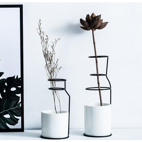 Modern Decoration Home Art Design Pottery Ceramics Vase Scandinavian Minimalist Style Home Decoration Accessories Gifts