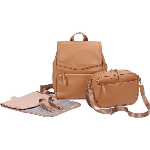 Diaper Bag Mummy Maternity Nappy Bags Large Capacity Mommy Travel Backpack PU Leather Mommy Bag Baby Nursing With Changing Pad