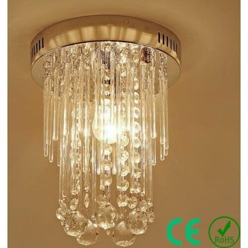 Chandelier light LED D20 k9 Crystal Metal base Small Round Lamp Bedroom Foyer Restaurant Hotel Rosh CE Custom Designed