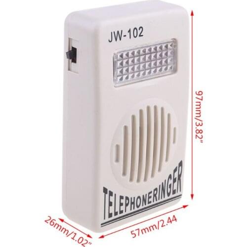 Telephone Ringer Phone Amplifier Ring Speaker Strobe Light Flasher Bell Extra-Loud Sound Wall Hanging