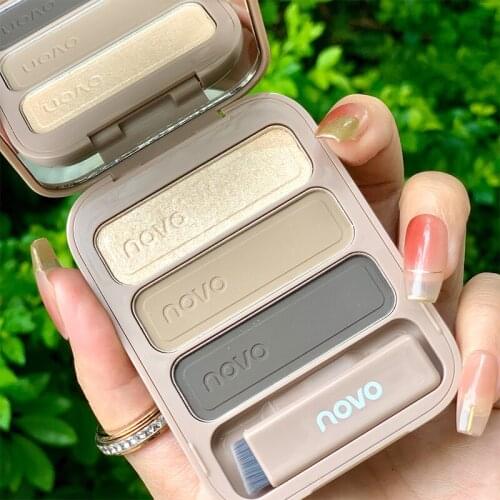 Three-dimensional Tricolor Eyebrow Powder Smooth Texture Lasting Makeup Waterproof Facial Contour Brighten Skin Beauty Cosmetic