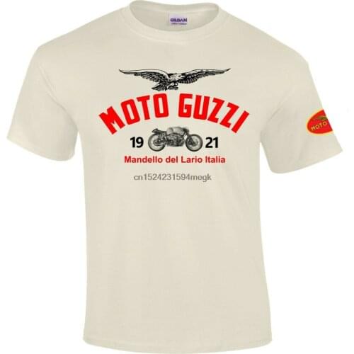Retro Vintage Biker Moto Guzzi 1921 Image Logo Premium Quality T-shirt S - 5XL