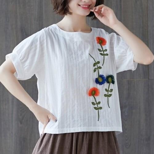 2021 Summer Casual Tops For Women Traditional Chinese Clothing Cotton Cheongsam Top Linen Solid Color Qipao Shirt Female KK3662