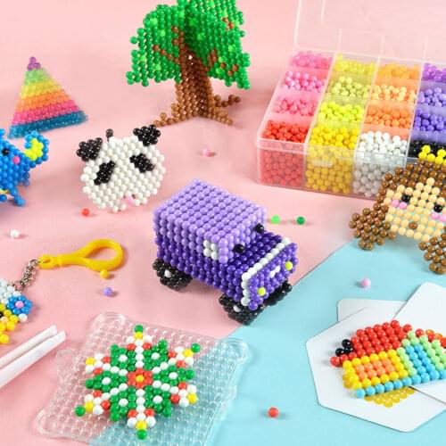 500 pieces puzzle 3d perler hama beads pen toys for kidds game puzzles educational toys Water Spray Magic Pixels bead Accessorie
