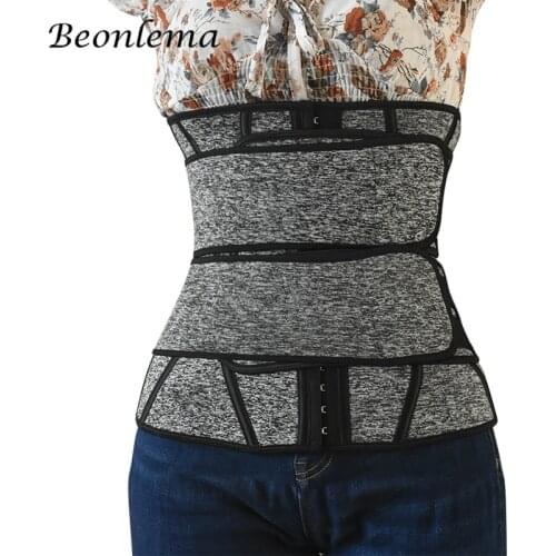 Beonlema Waist Trainer Body Shaper Neoprene Slimming Modeling Straps Flat Belly Belt Women 13 Steel Bones Sport Girdle 2020 New