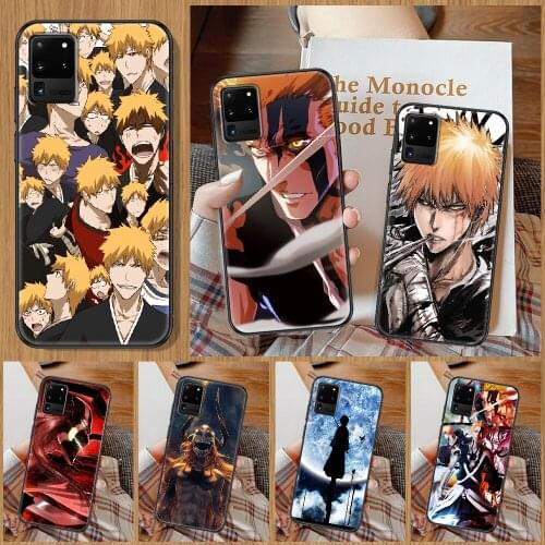Anime Bleach Phone case For Samsung Galaxy Note 4 8 9 10 20 S8 S9 S10 S10E S20 Plus UITRA Ultra black painting cover soft shell