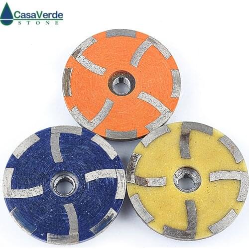 DC-RCW 3pcs/set Diameter 100mm resin filled steel core stone 4 inch diamond cup wheels for grinding stone