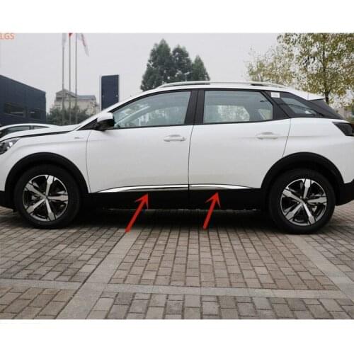 For Peugeot 4008 2017-2019 High-quality stainless steel Body trim Anti-Rub protection Decoration Car styling