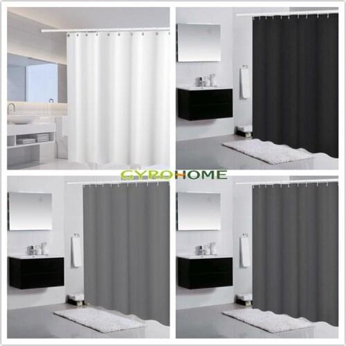 3527 Elegant Circle Solid Big Ring ShowerCurtainPolyester Fabric Thick Waterproof Mold Simple Bathroom Set Partition