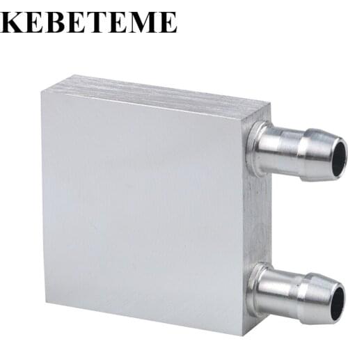 KEBETEME Aluminum 40*40mm Water Cooling Block for Liquid Water Cooler Heat Sink System Size 40*80mm for PC Laptop CPU Newest