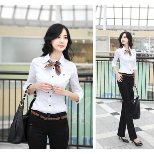 Блузки с галстуком Manubeau China At AliExpress