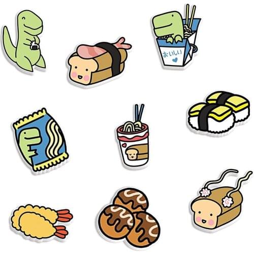 Cute Food Pattern Printed Planar Resin Ice Cream Flatback for DIY Craft Supplies Phone Decorations Accessories 10pcs/lot