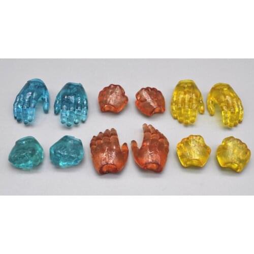ERA TOYS 1/6 Soldier Model Modern Trend Iceman Transparent Crystal Soft Rubber Hand Model 4PCS/SET For Mostly 12inch Doll Action