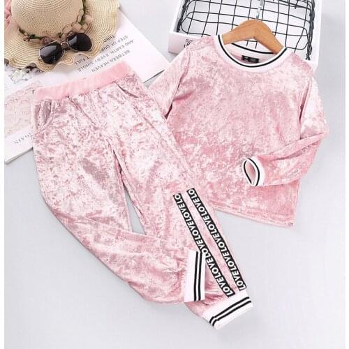 Fashion Baby Girl Clothing Set Fashion Sport Spring Autumn Princess Kids Girls Clothing Set 2021 Tops+Pants Children Clothes Set