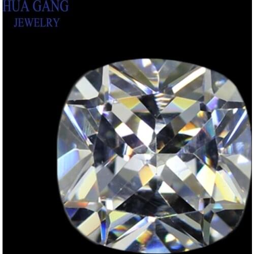 Moissanite 1 Carat D Color White Cushion Shape Excellent Brilliant Cut Moissanite Stone6*6mm VVS Grade Test Positive