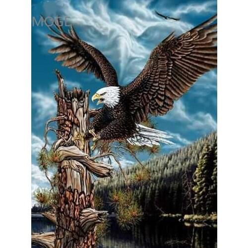 Flying Eagle DIY diamond painting Wolf animal dimaond embroidery full drill diamond painting mosaic full round drill