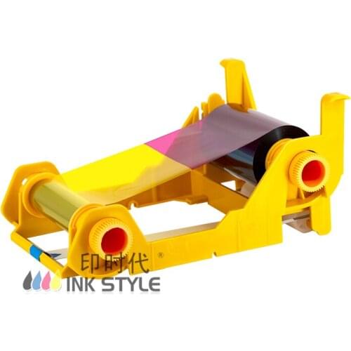 Pack of 2pcs Zebra 800015-940 YMCKO Color Ribbon 200prints for Zebra P100i P100m P110i P120i Card Printer