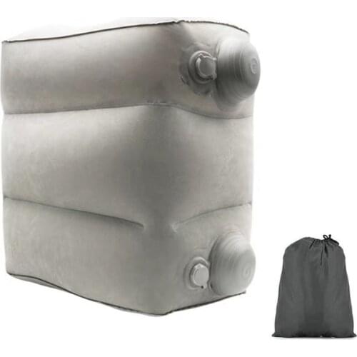 Inflatable Travel Pillow Foot Rest Kids Car Airplane Sleeping Bed Leg Support Height Adjustable Footrest Pillow for Long Trips