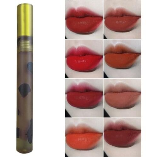 NEW Arrival Amber Lip Glaze Matte Air Lip Velvet Matter Lip Waterproof Lasting Moisturizing Lip Gloss Lipstick Cosmetics TSLM1