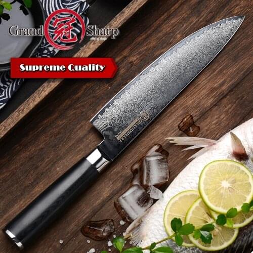 Damascus Chef Knife 8" Kitchen Knife Japan vg10 Steel 67 Layer Japanese Kitchen Knives Damascus Steel Ultra Sharp G10 Handle NEW