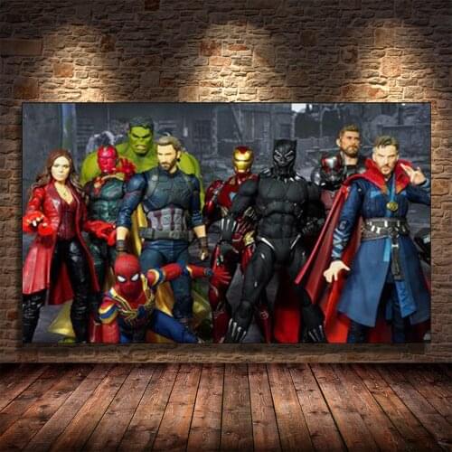 Marvel Avengers Superhero Iron Man Spiderman Hulk Gift Print Poster Canvas Painting Print Art Mural Childrens Room Home Decor