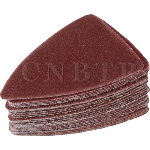 CNBTR 5cm 60/80/120/180/240# Finger Sandpaper Sheet Set of 25 Brown