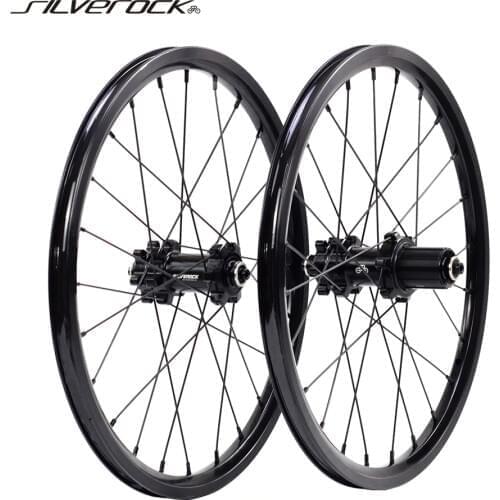SILVEROCK Alloy Wheels 16" 1 3/8" 349 Disc Brake 24H for Fnhon Gust Folding Bike Custom Bicycle Wheelset Bicycle Parts
