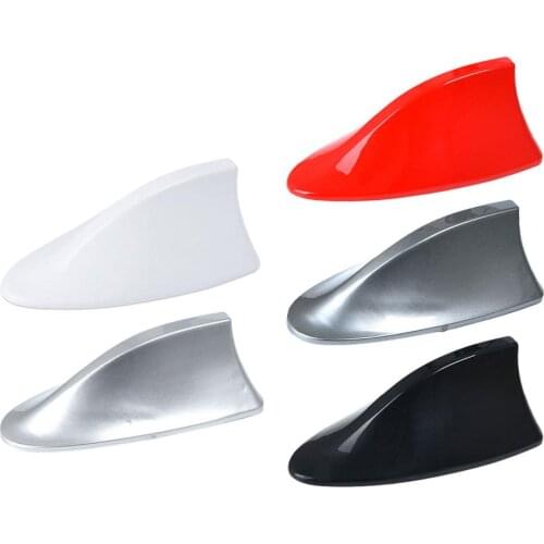 Universal Car Shark Fin Car Antenna Signal Aerial Adhesive Exterior Decoration Auto Roof Parts Waterproof FM/AM Signal Receiver