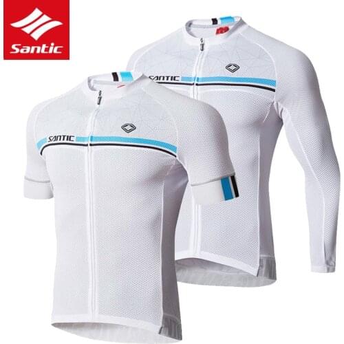 Santic Cycling Jersey Men Pro Team MTB Road Bike Bicycle Jersey Summer Breathable Anti-sweat Cycling Clothing Maillot Ciclismo