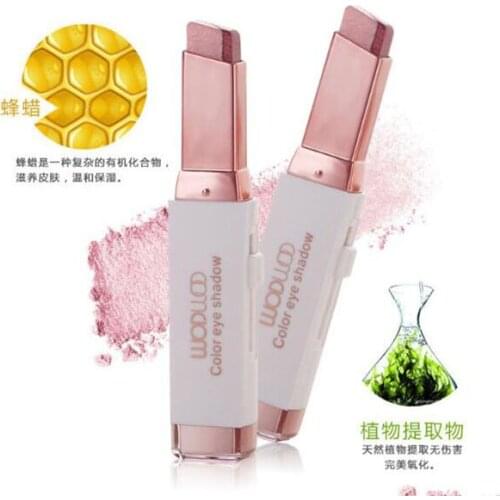 1Pcs Velvet Gradient Two-color Eyeshadow Stick Eye Modification Lazy Eye shadow Cosmetics