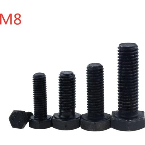 2PCS M8*16-100 20 30 35 40 50 60 70 80 90 Grade 8.8 Metric Thread DIN933 External Outside Hex Hexagon Head Cap Screw Bolt M8x16