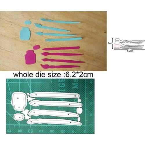 2021 new metal cutting dies cut die mold pen ink bottle decoration Scrapbook paper craft knife mould blade punch stencils dies