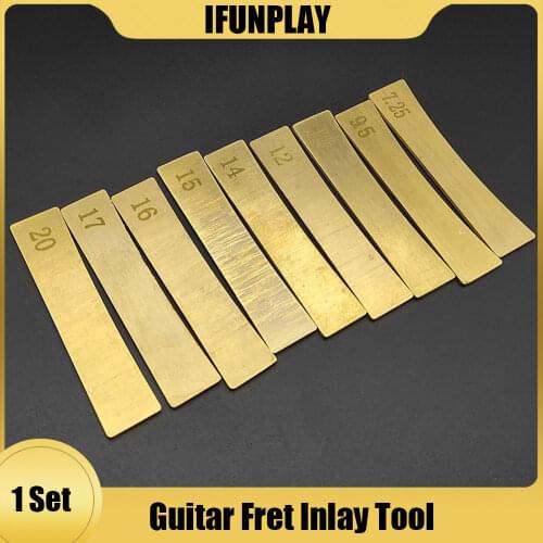 9Pcs Electric Acoustic Guitar Neck Fingerboard Fret Inlay Tool Luthier Pressure Fret Tool