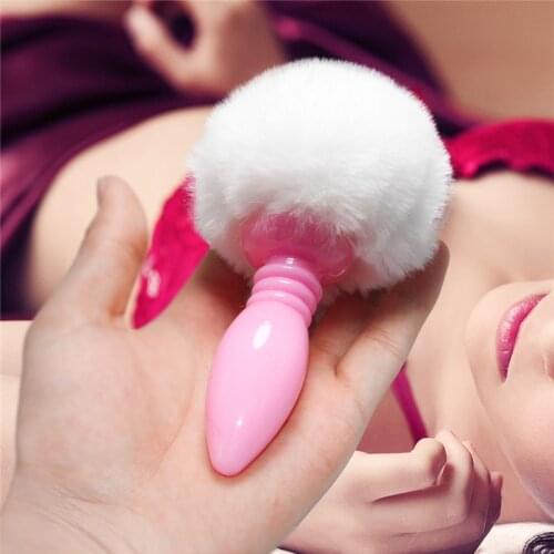 Cute Rabbit Girl Tail Sex Toys Silicone Plush Anal plug Cosplay Cute Tail Anal Erotic Toy For Couples Man Women Gay