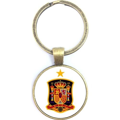 Uruguay, Spain Football Team LOGO Abudhabi Waka Keychain 2018 Titan Cup Mascot Logo Football Keyring For Fo Fans Souvenir