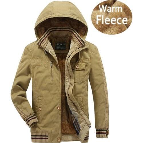 Brand Winter Jacket Men Cotton Padded Warm Parka Coat Casual Fleece Fur Hooded Male ski snow Jacket Windbreaker Men clothing