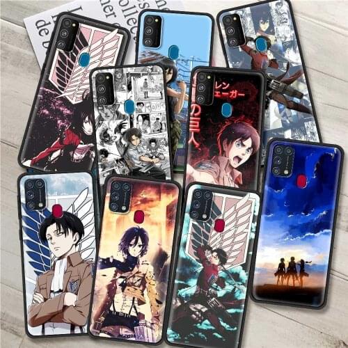 Phone case For samsung Galaxy M51 M41 M31 Prime M30 S M21 M11 M01 Caso Tpu Fundas soft Bumper Anime Attack On Titan Characters