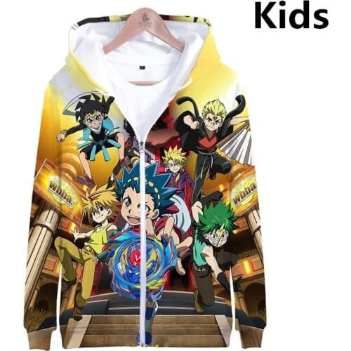 3 To 14 Years Kids Hoodies Beyblade Burst Evolution 3d Printed Hoodie Sweatshirt Harajuku Streetwear Jacket Children Clothes